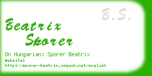beatrix sporer business card